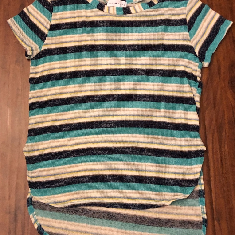 Multicolored Crewneck Tunic Top